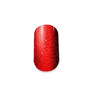 Glitter Nail Polish Stickers - Shimmering Red