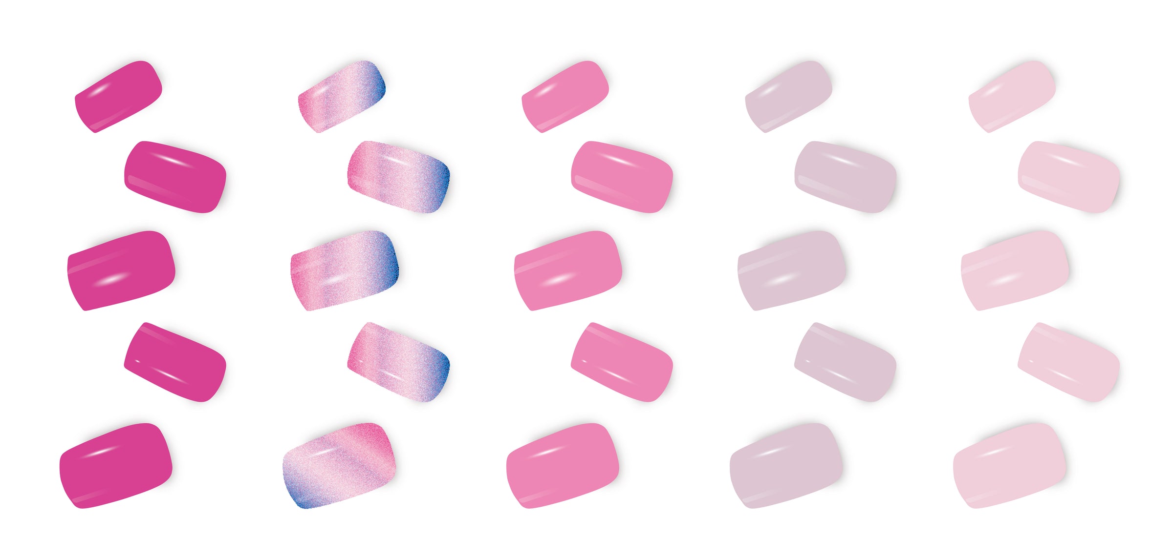 Semi Cured Gel Nail Wraps - 5 Pack Bundles