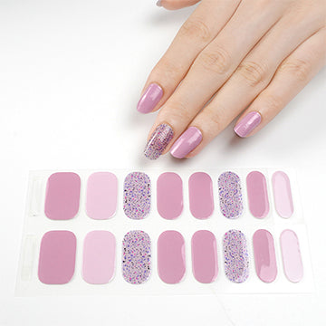 Semi Cured Gel Nail Wraps - Rose