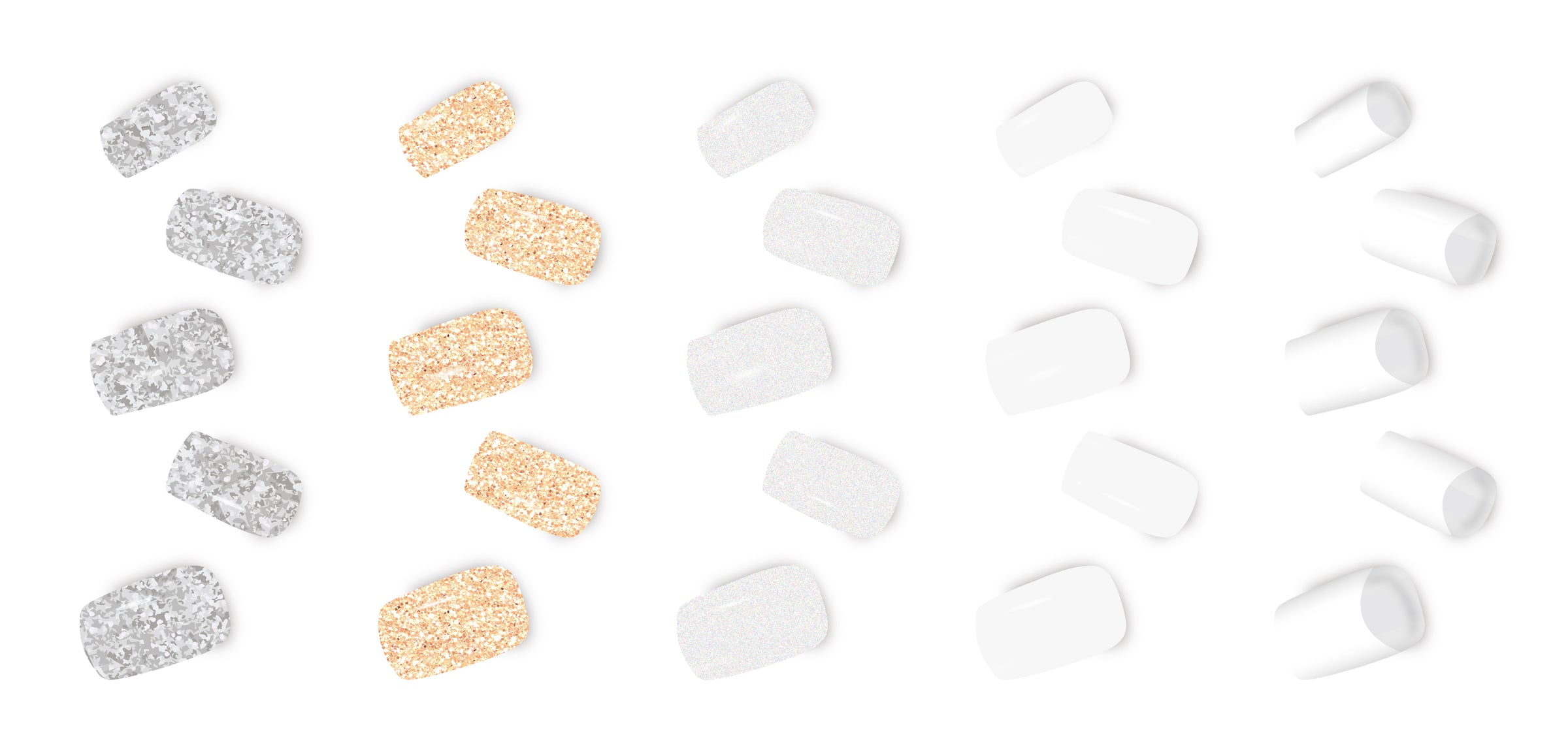 Semi Cured Gel Nail Wraps - 5 Pack Bundles