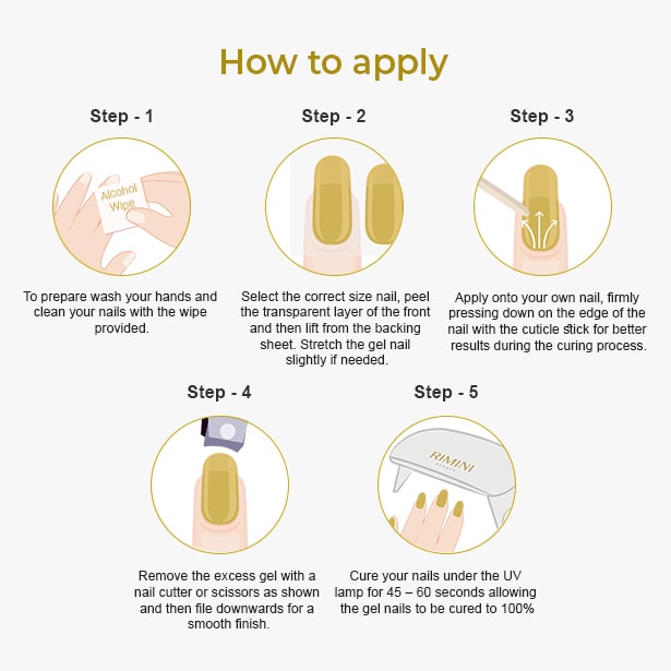 Semi Cured Gel Nail Wraps - Coco