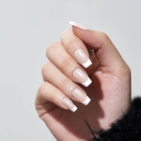 Press On Nails - Square White French Tips