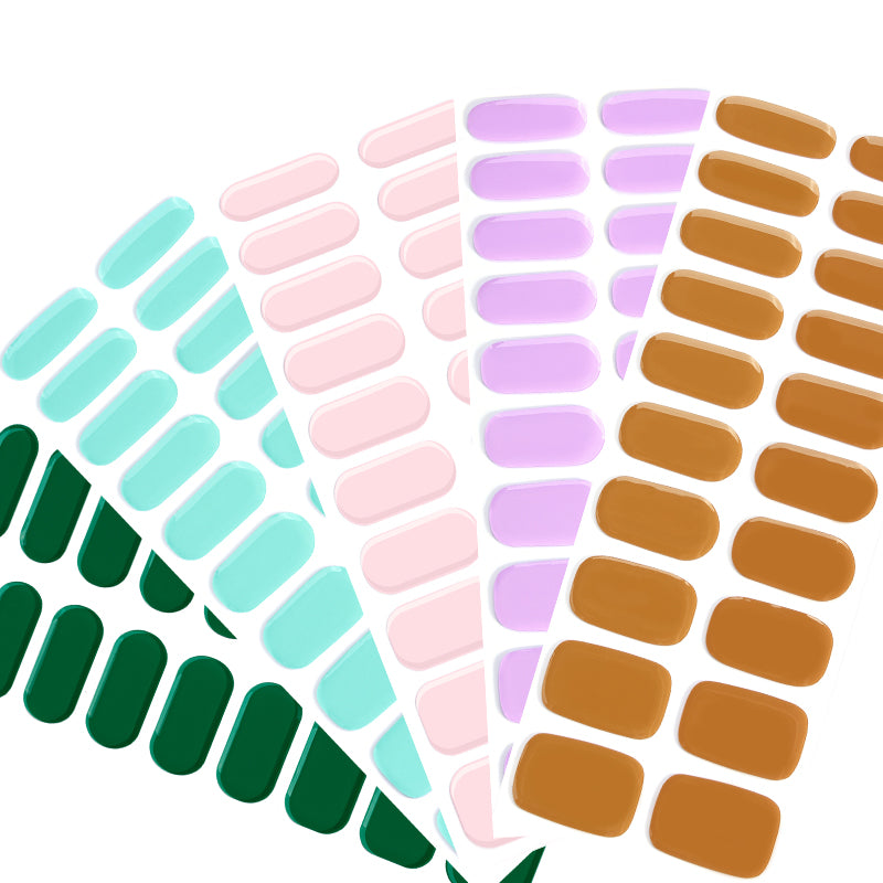 Semi Cured Gel Nail Wraps - Xmas 5 Pack Bundles