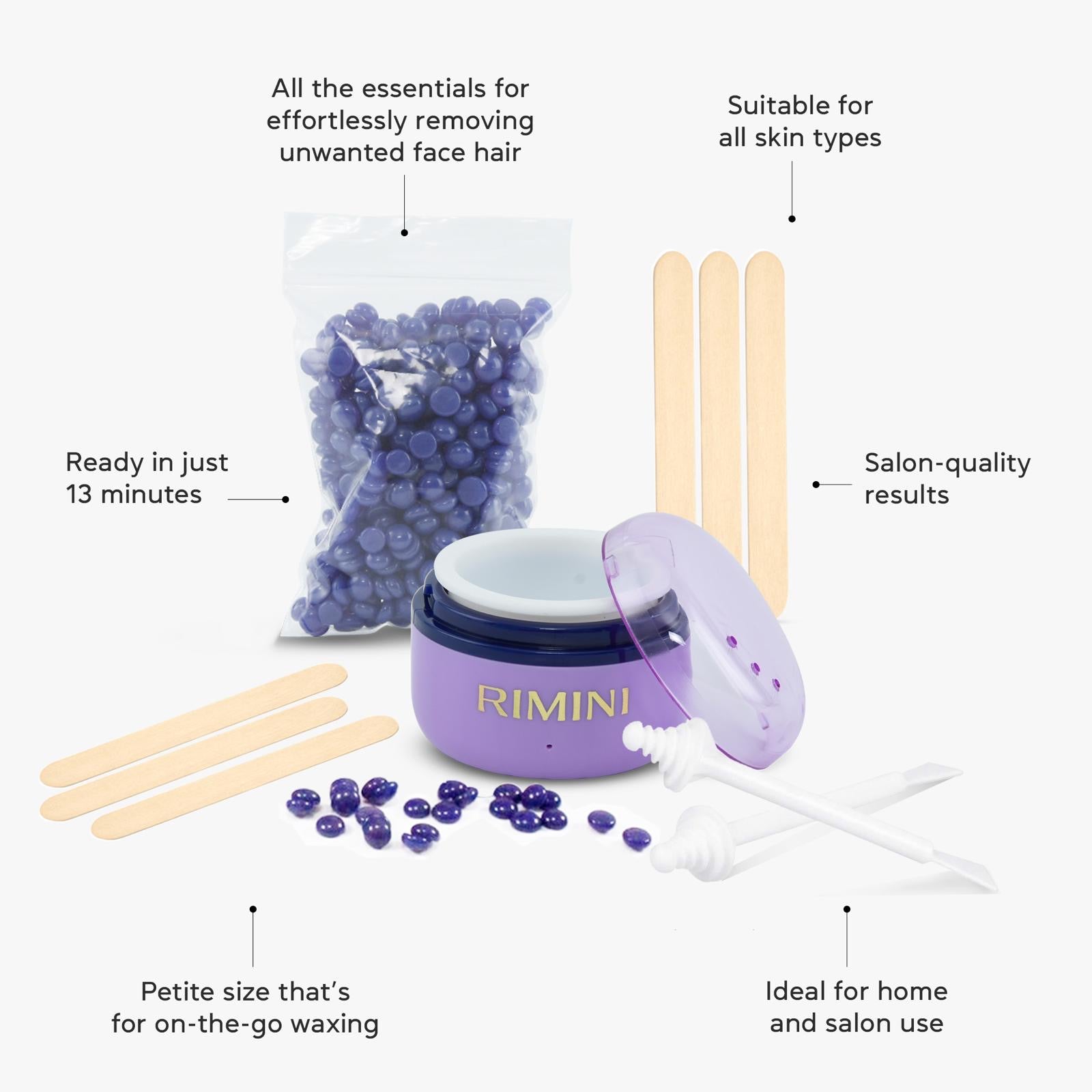 Mini Wax Heater Deluxe Kit - Purple