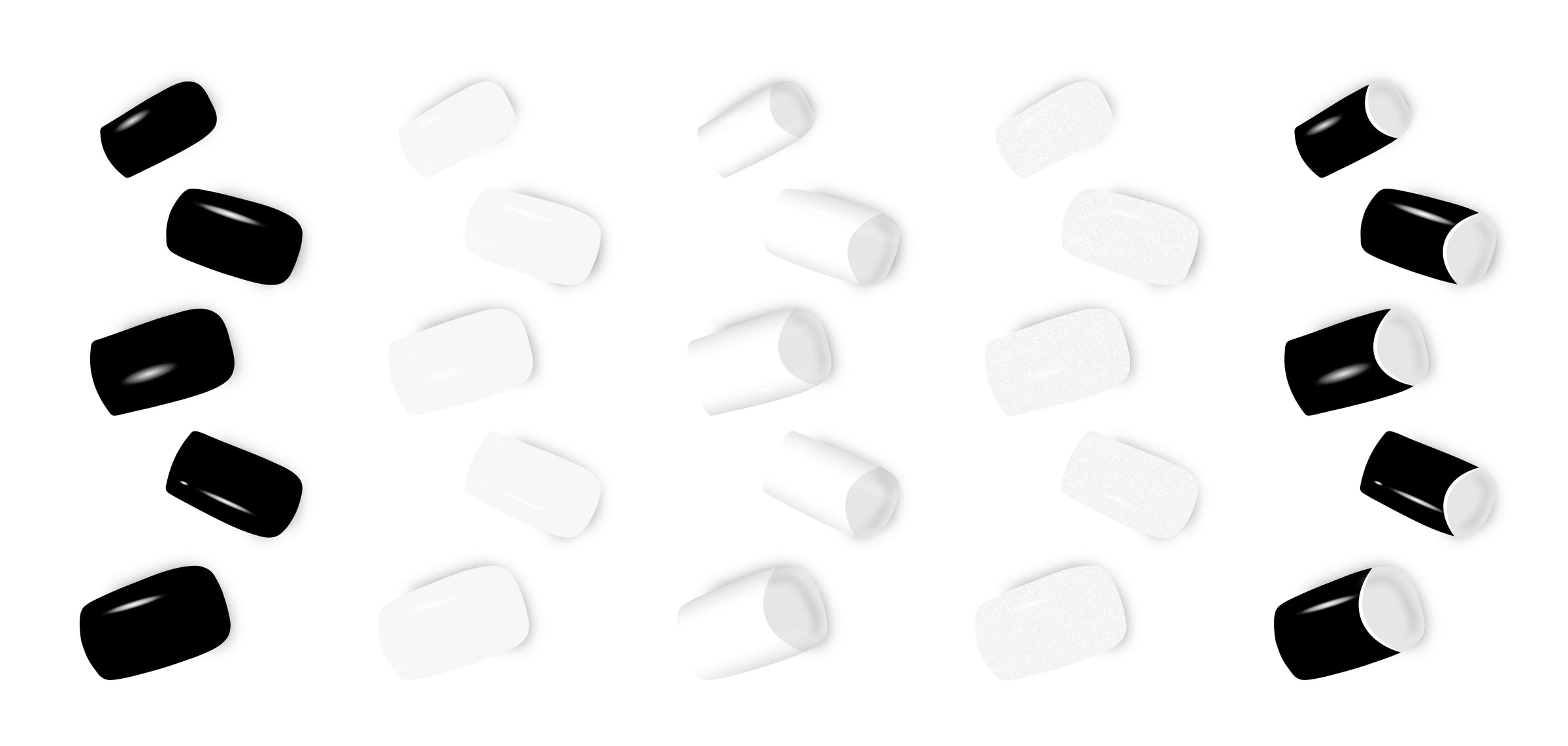 Semi Cured Gel Nail Wraps - 5 Pack Bundles