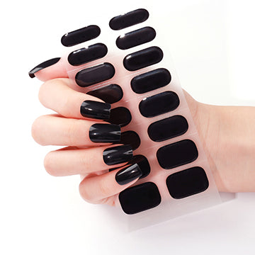 Semi Cured Gel Nail Wraps - Noir