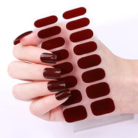 Semi Cured Gel Nail Wraps - Ebony