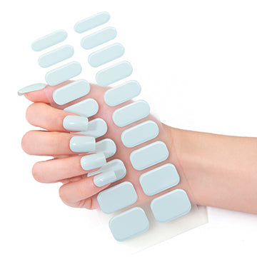 Semi Cured Gel Nail Wraps - Icy Blue