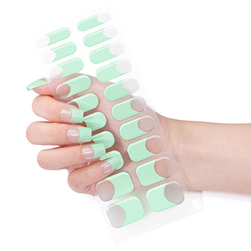 Semi Cured Gel Nail Wraps - Sky French Tips