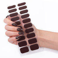 Semi Cured Gel Nail Wraps - Merlot