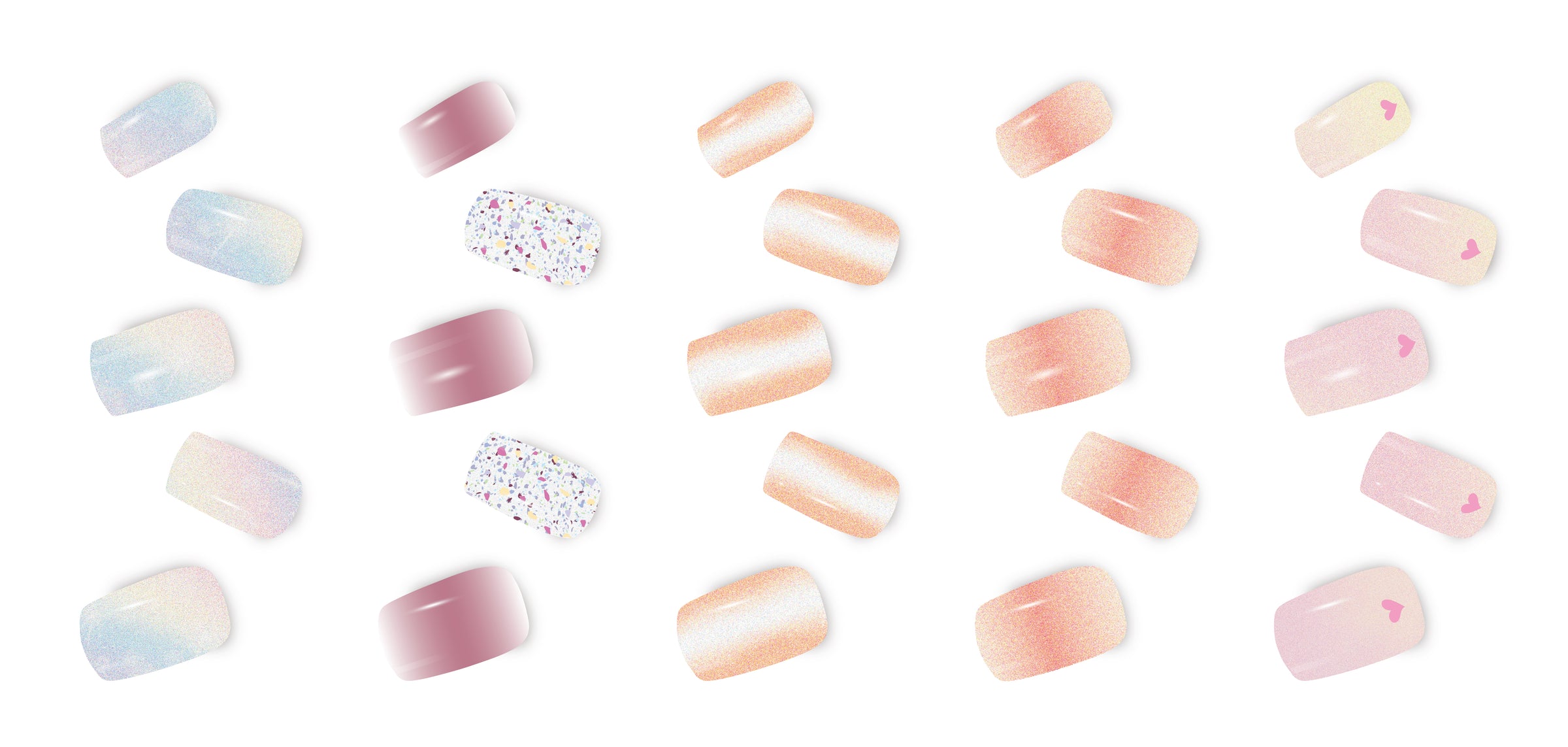 Semi Cured Gel Nail Wraps - 5 Pack Bundles