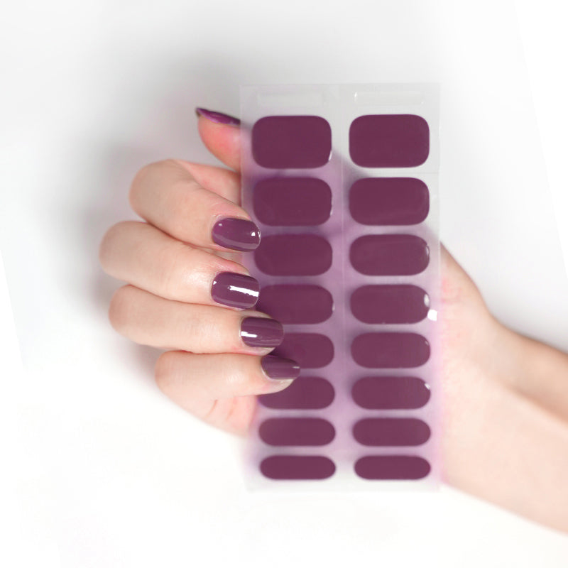 Semi Cured Gel Nail Wraps - Blackcurrant