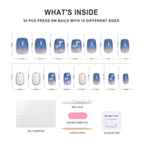 Press On Nails - Blue Clouds (Special Edition)