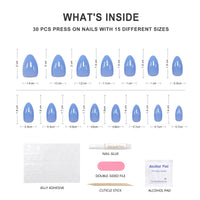 Press On Nails - Pastel Blue