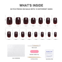 Press On Nails - Bordeaux