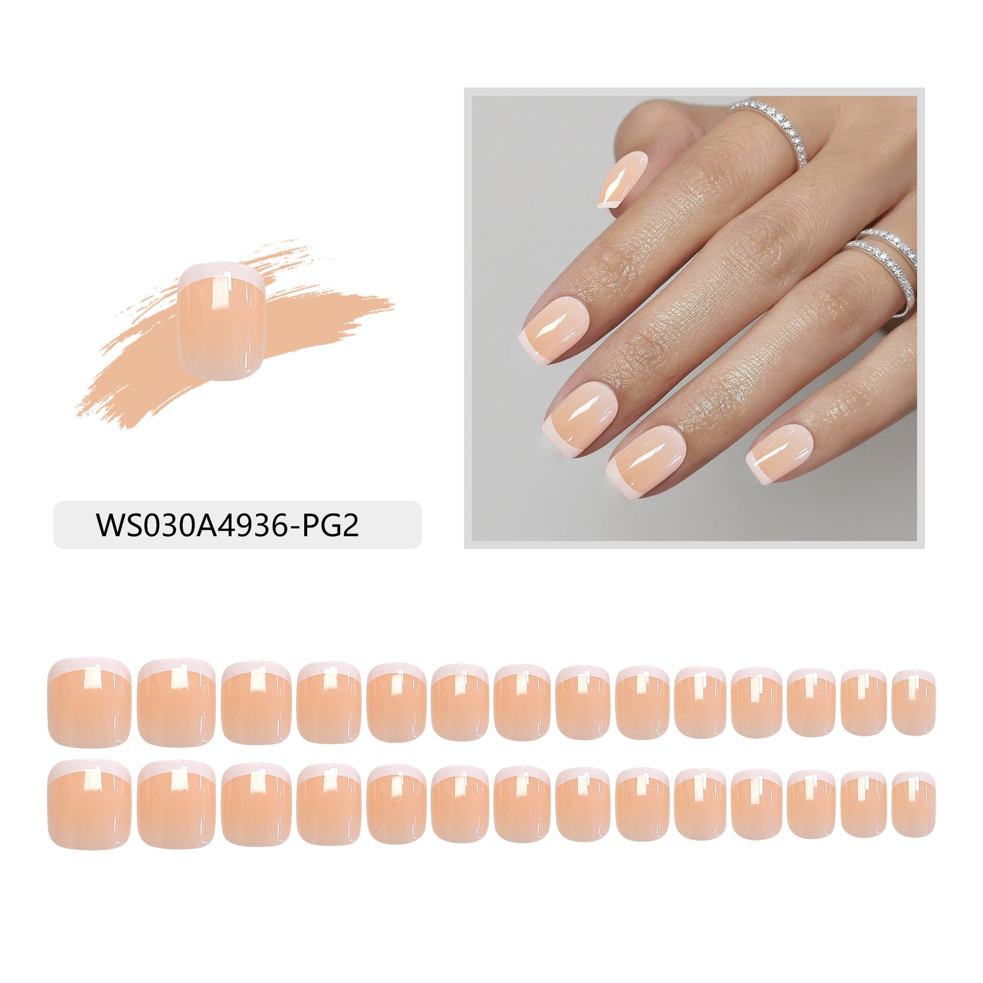 Press On Nails - French Lady