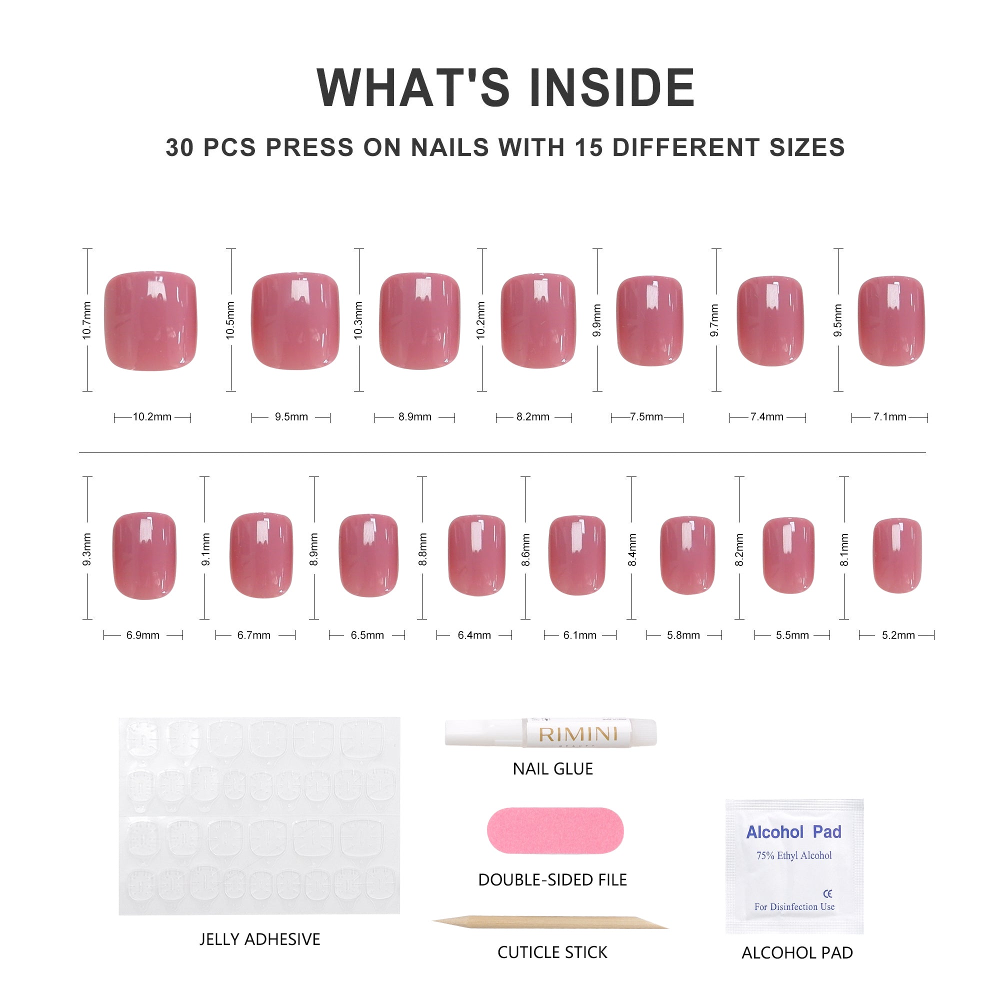 Press On Nails - Sweet Rose