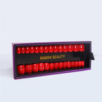 Press On Nails - Red Marble