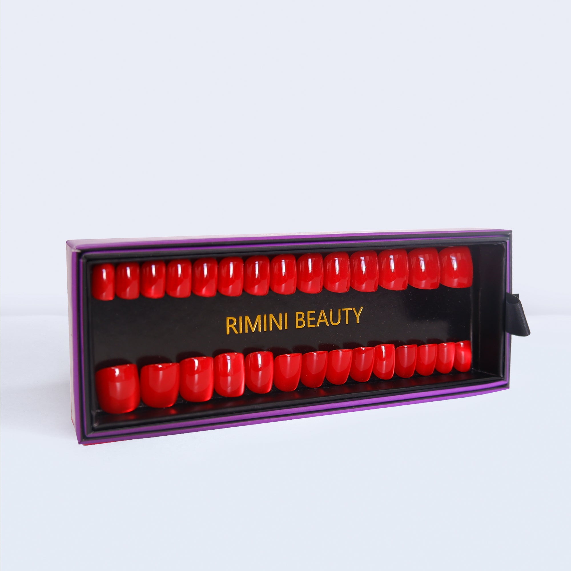 Press On Nails - Red Marble