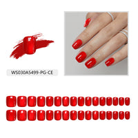Press On Nails - Red Marble