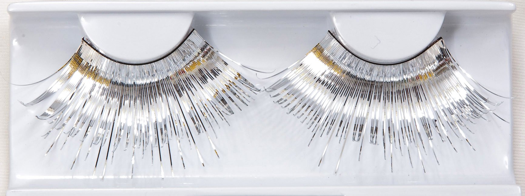Synthetic False Lashes - Hologram Silver (Long)