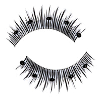 Synthetic Hair False Lashes - Decorated Black Beads
