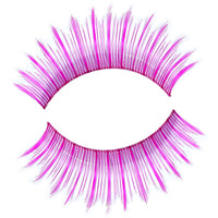 Synthetic Hair False Lashes - Alternating Lengths Thin Pink