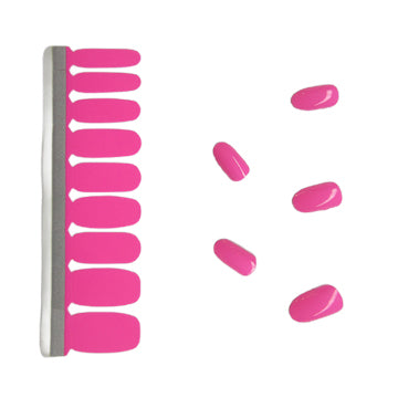 Nail Polish Stickers - Fuchsia Pink