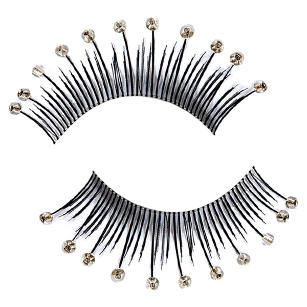 Synthetic Hair False Lashes - Decorated Clear Tips