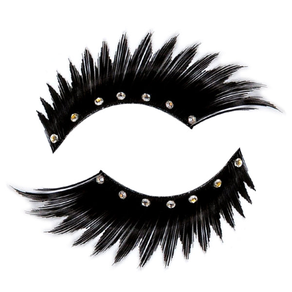 Synthetic Hair False Lashes - Decorated with Stones