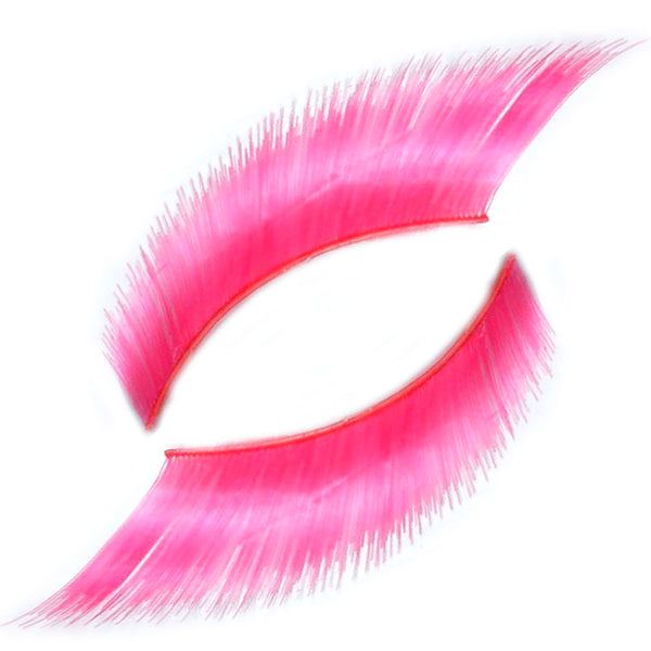 Synthetic Hair False Lashes - Short bright Pink