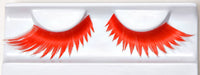 Synthetic Hair False Lashes - Orange/Red