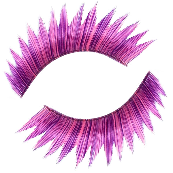 Synthetic Hair False Lashes - Purple and Black