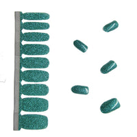 Glitter Nail Polish Stickers - Emerald