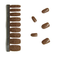 Glitter Nail Polish Stickers - Dark Caramel