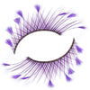 Synthetic Hair False Lashes - Purple Feather