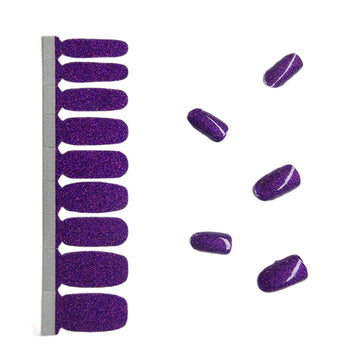Glitter Nail Polish Stickers - Purple Rain