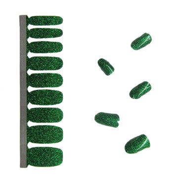 Glitter Nail Polish Stickers - Verde