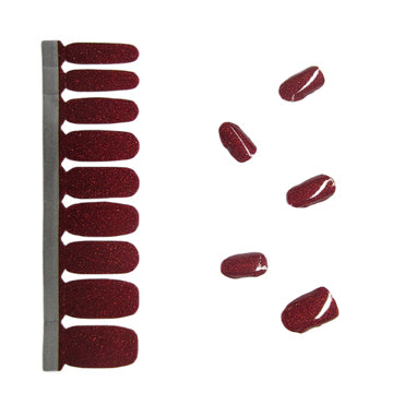 Glitter Nail Polish Stickers - Ripe Plum