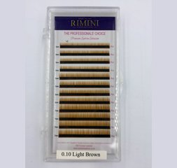 Eyebrow Extensions - Premium Faux Mink - Light Brown - 12 Lines