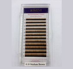 Eyebrow Extensions - Premium Faux Mink - Medium Brown - 12 Lines