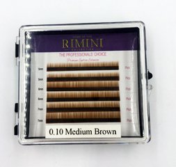 Eyebrow Extensions - Premium Faux Mink - Medium Brown - 12 Lines