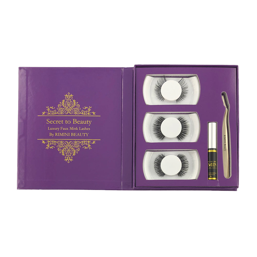 3D Luxury Faux Mink Lash Kit - Purple Box