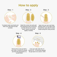 Semi Cured Gel Nail Wraps - Geranium Molle