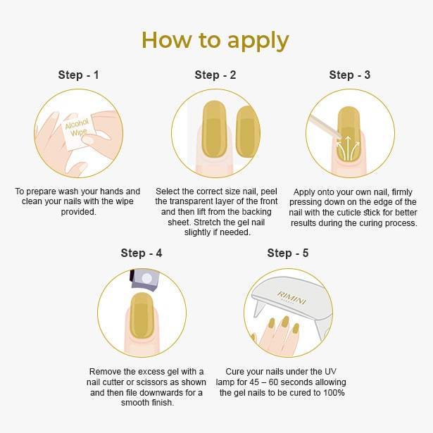 Semi Cured Gel Nail Wraps - Classy Evening