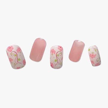 Semi Cured Gel Nail Wraps - Pink Florals