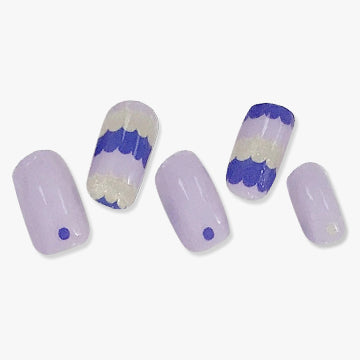 Semi Cured Gel Nail Wraps - Purple Roses