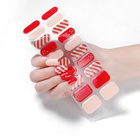 Semi Cured Gel Nail Wraps - Candy Cane