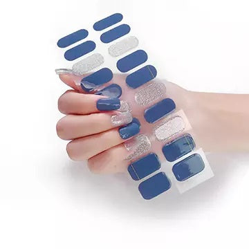 Semi Cured Gel Nail Wraps - Midnight Ball