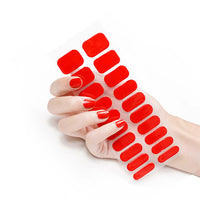 Semi Cured Gel Nail Wraps - Bright Red